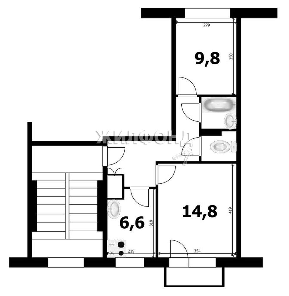 Продажа 2-комнатной квартиры, Искитим, Индустриальный микрорайон,  д.27а