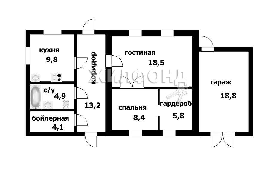 Продажа дома, 93м <sup>2</sup>, 6 сот., Новосибирск, Левитана улица