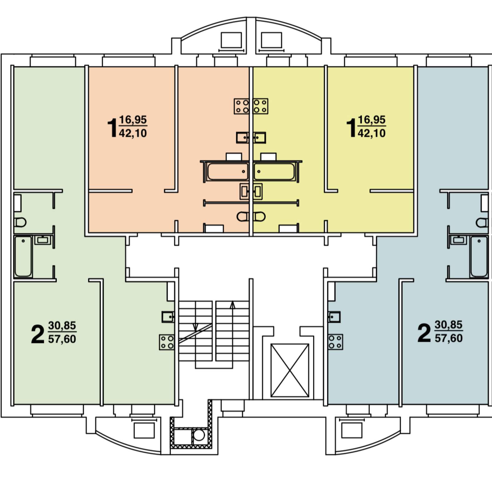 Продажа 2-комнатной новостройки, Электрогорск, Ухтомского улица,  д.к4