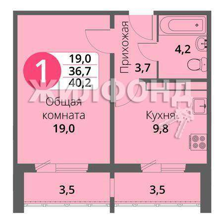 Продажа 1-комнатной квартиры, Орел, Зареченская улица,  д.6к1