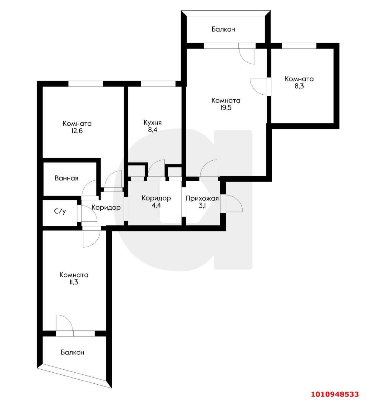 Продажа 4-комнатной квартиры, Краснодар, Сормовская улица,  д.112