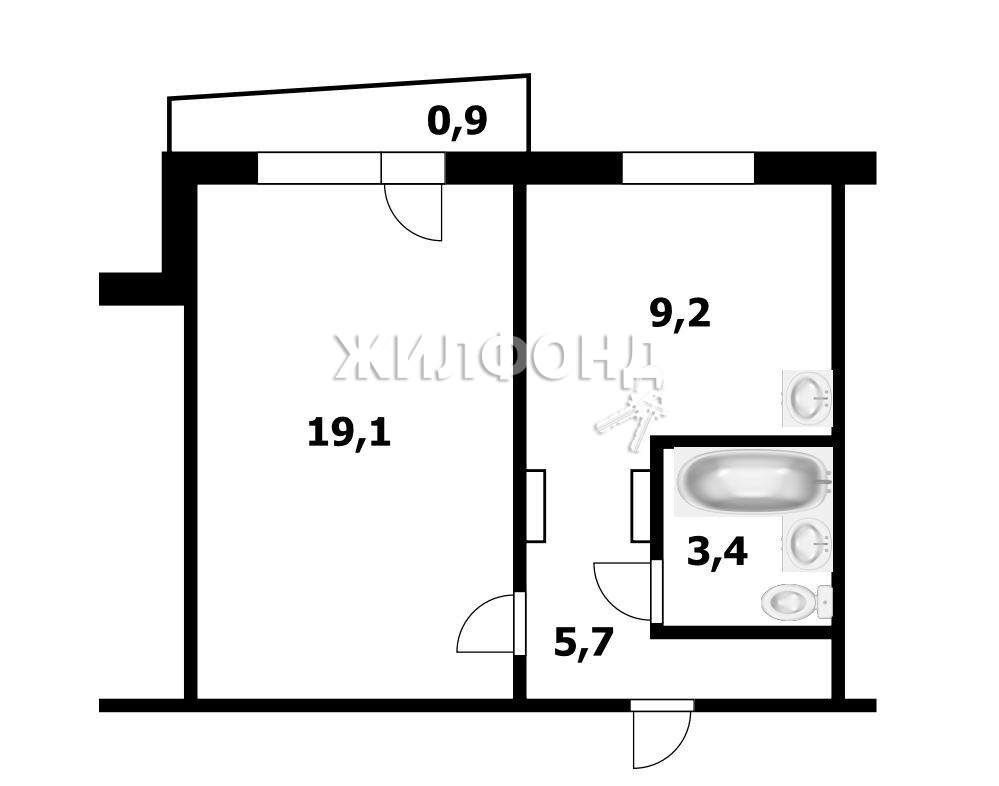 Продажа 1-комнатной квартиры, Искитим, Южный микрорайон,  д.32