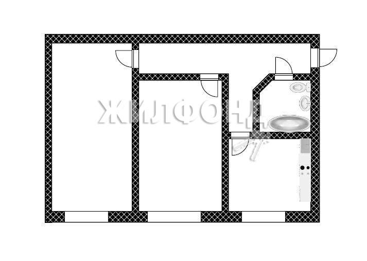 Продажа 2-комнатной квартиры, Барнаул, Тимуровская улица,  д.25