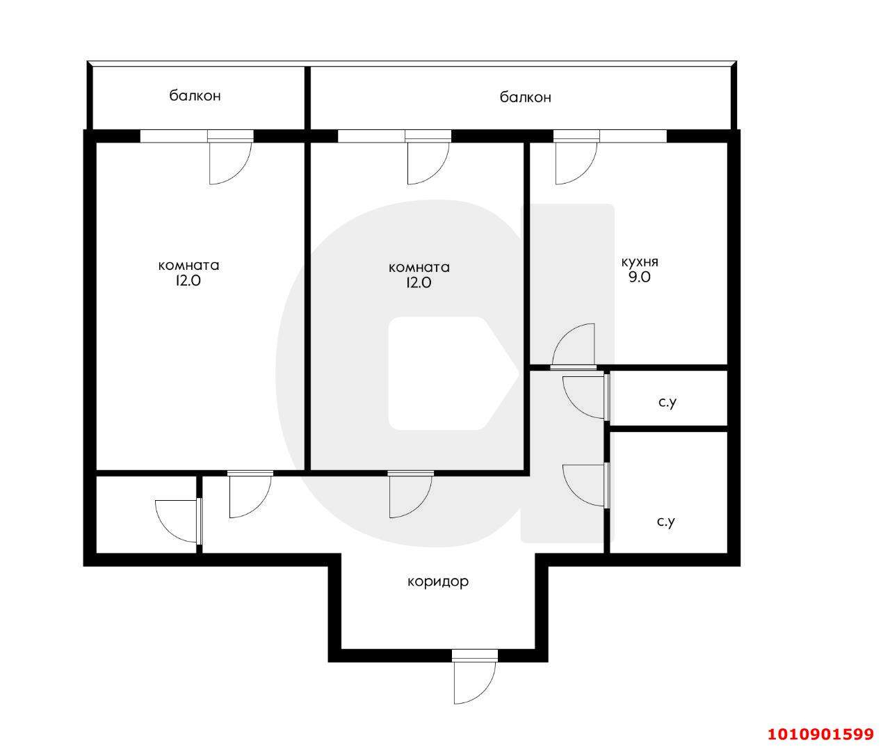 Продажа 2-комнатной квартиры, Краснодар, им. Вавилова Н.И. улица,  д.18