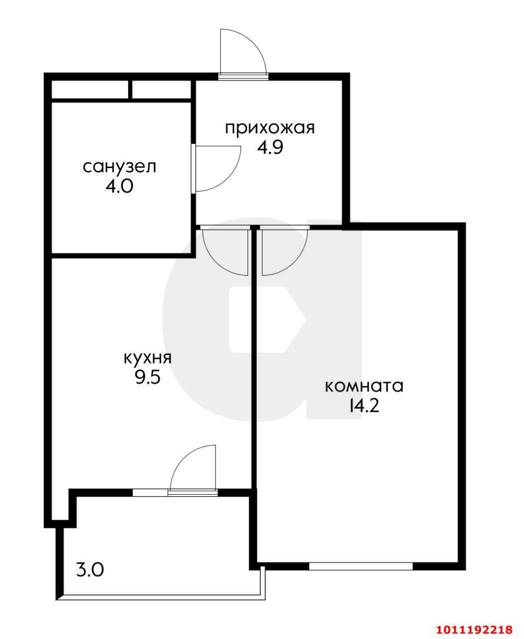 Продажа 1-комнатной квартиры, Краснодар, Декабристов улица,  д.59