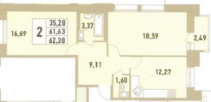 Продажа 2-комнатной квартиры, Санкт-Петербург, Александра Матросова улица,  д.8 к1