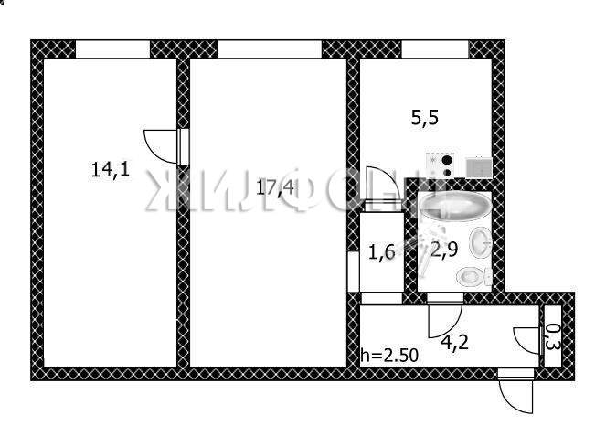 Продажа 2-комнатной квартиры, Барнаул, Горно-Алтайская улица,  д.4