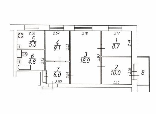 Продажа 4-комнатной квартиры, Королев, Королева проспект,  д.12