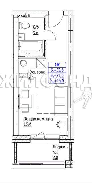 Продажа 1-комнатной квартиры, Барнаул, Строителей проспект,  д.18