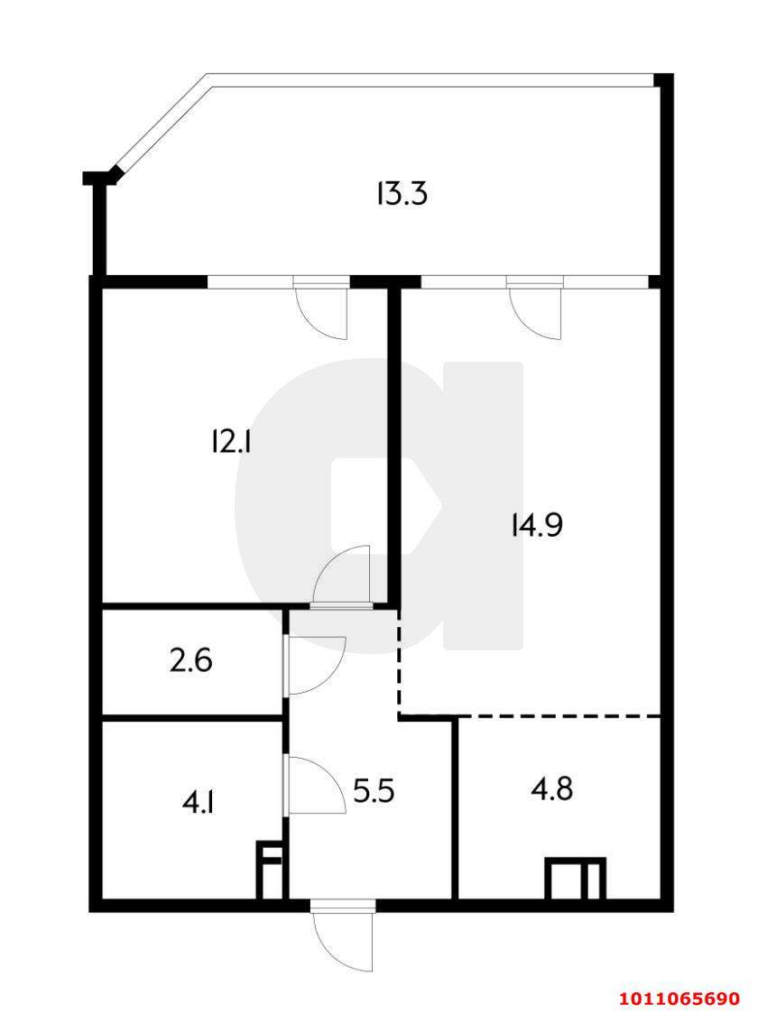 Продажа 2-комнатной квартиры, Краснодар, им. Адмирала Пустошкина бульвар,  д.1