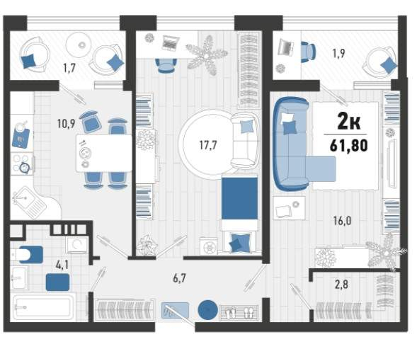 Продажа 2-комнатной квартиры, Новороссийск, Дзержинского проспект,  д.217