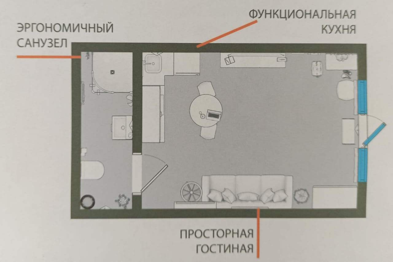 Продажа 1-комнатной квартиры, Мысхако, Шоссейная улица,  д.27