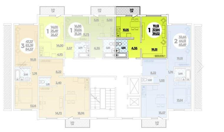 Продажа 1-комнатной новостройки, Новороссийск, Мурата Ахеджака улица,  д.21