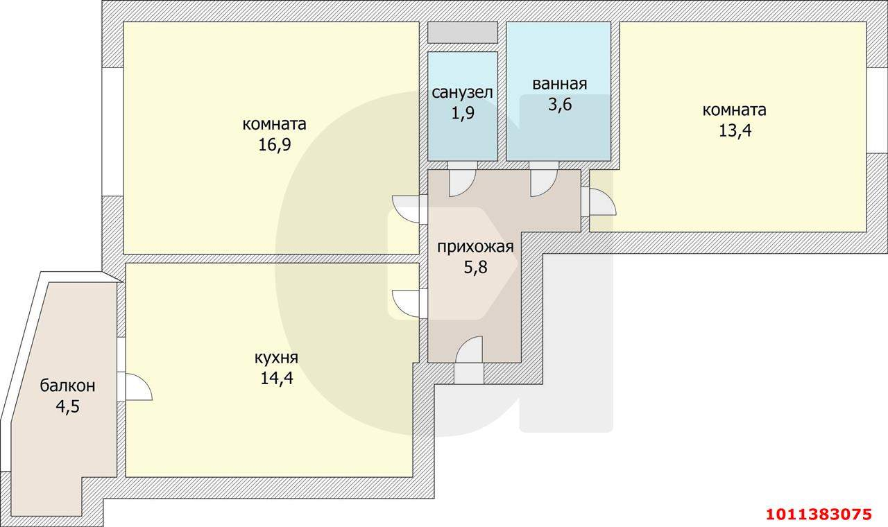 Продажа 2-комнатной квартиры, Краснодар, Героев-Разведчиков улица,  д.8к1