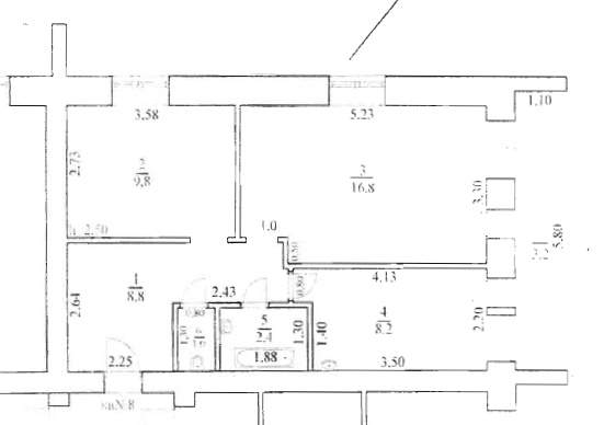 Продажа 2-комнатной квартиры, Обшаровка, Щорса улица,  д.8