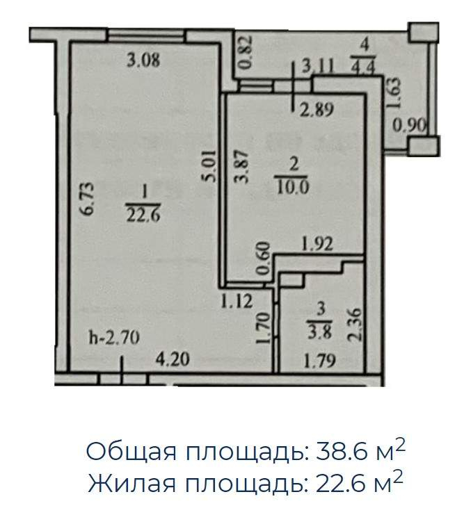 Продажа 1-комнатной квартиры, Мысхако, Шоссейная улица,  д.39