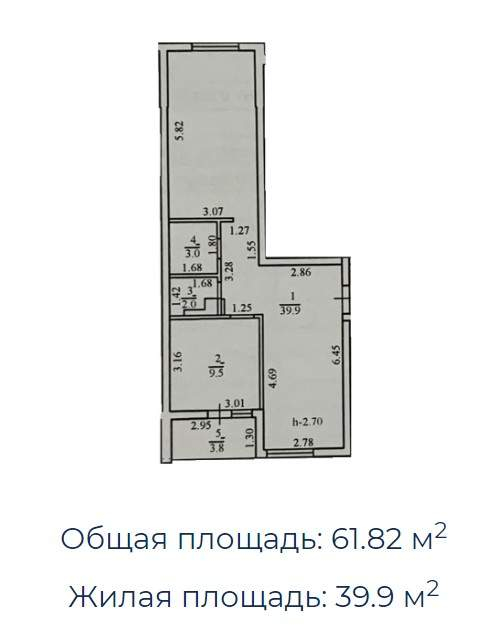 Продажа 2-комнатной квартиры, Мысхако, Шоссейная улица,  д.39