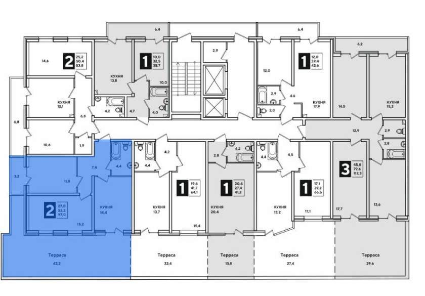 Продажа 2-комнатной новостройки, Новороссийск, Дзержинского проспект,  д.247