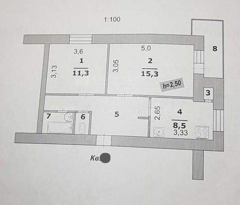 Продажа 2-комнатной квартиры, Белгород, Ватутина проспект,  д.25