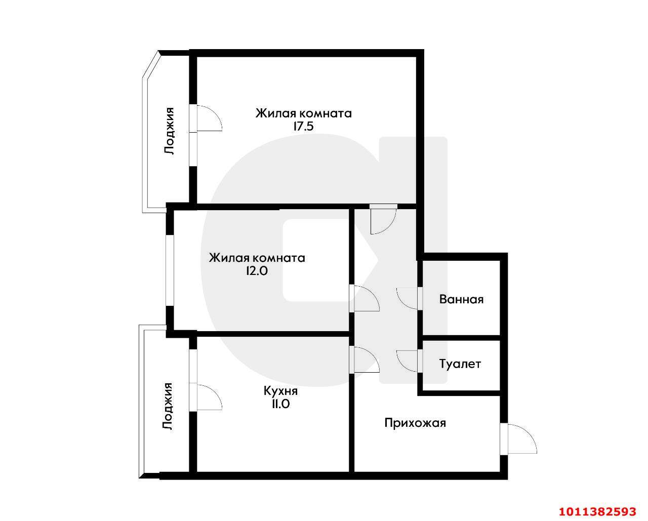 Продажа 2-комнатной квартиры, Краснодар, им. Героя Георгия Бочарникова улица,  д.3