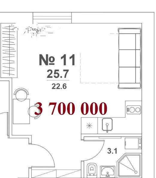 Продажа 1-комнатной квартиры, Севастополь, Александра Маринеско улица,  д.26