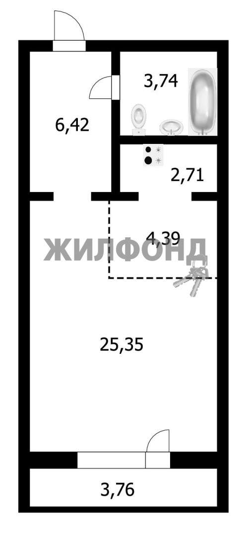 Продажа новостройки, Новосибирск, В.Высоцкого улица,  д.171/9