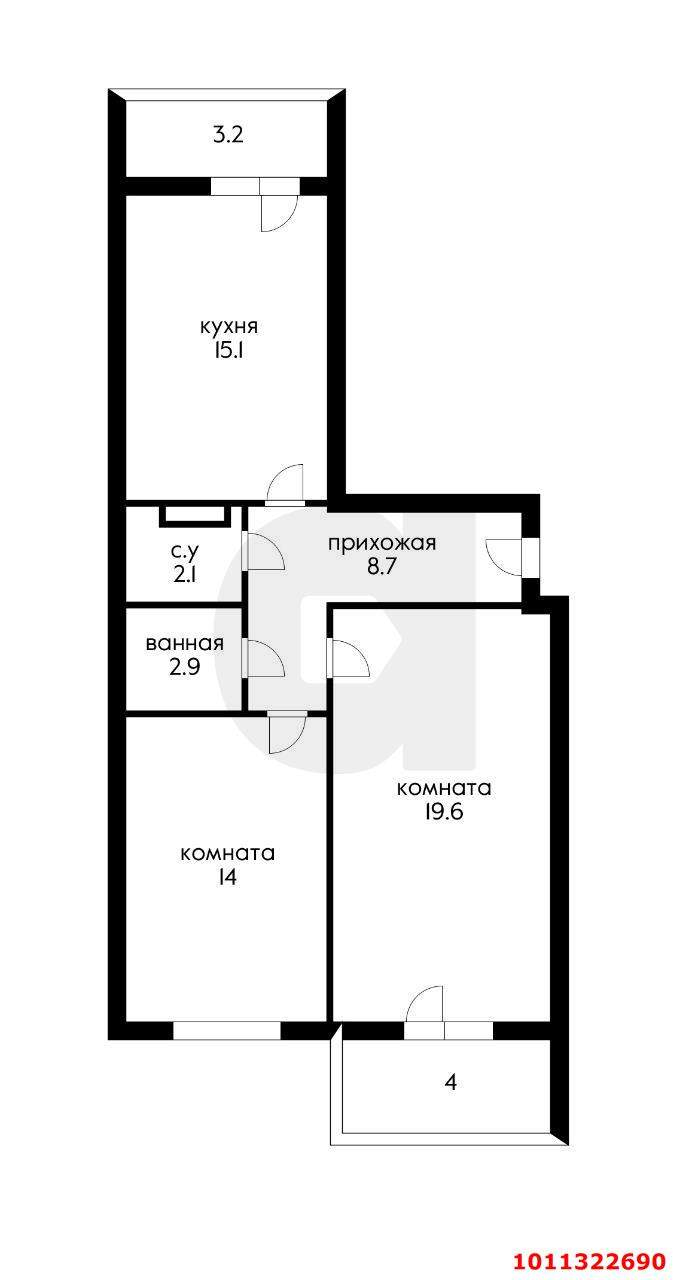 Продажа 2-комнатной квартиры, Новороссийск, Дзержинского проспект,  д.247к1