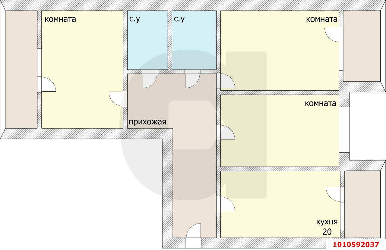 Продажа 3-комнатной квартиры, Краснодар, Красных Партизан улица,  д.4/4