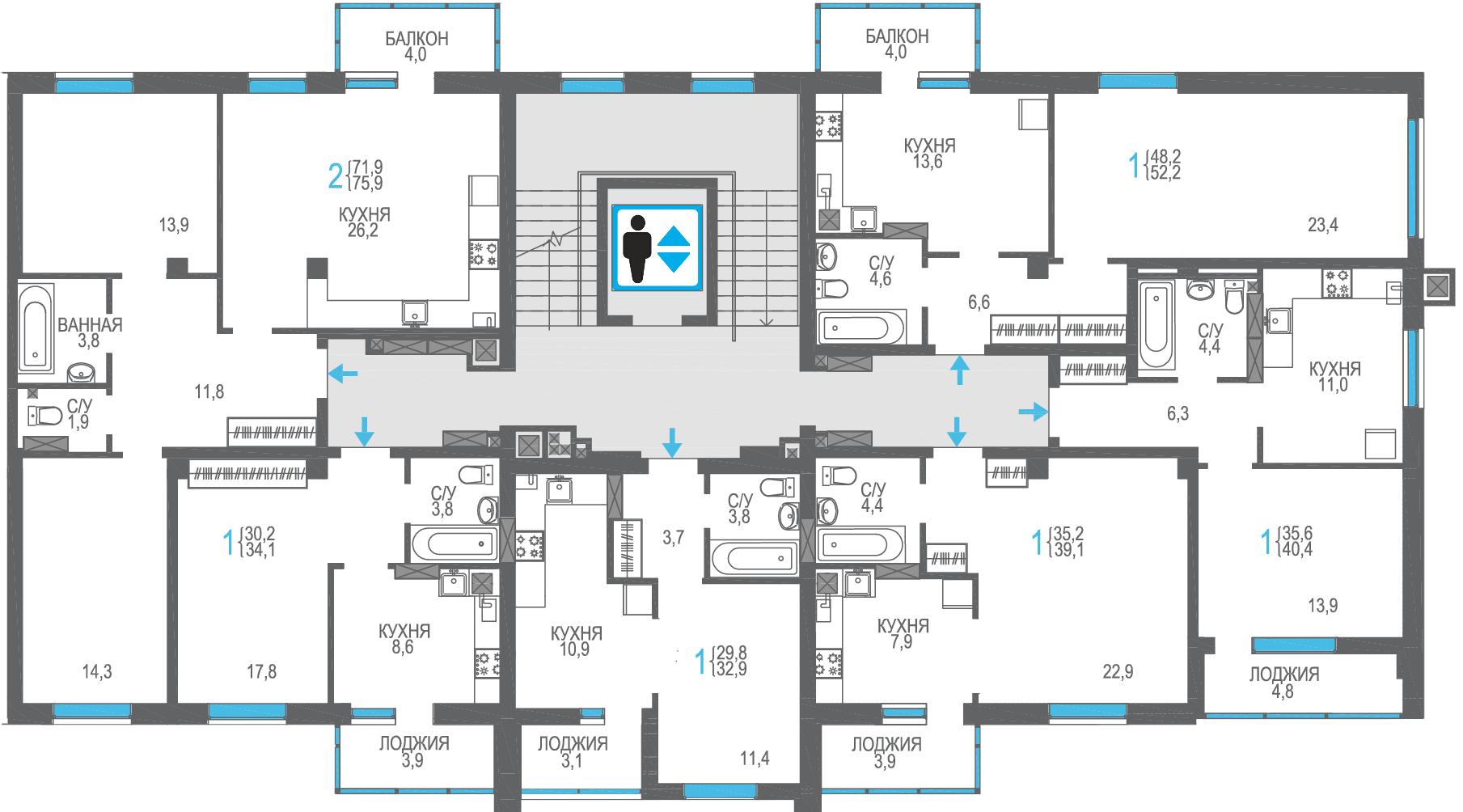 Продажа 1-комнатной новостройки, Феодосия, Симферопольское шоссе,  д.48