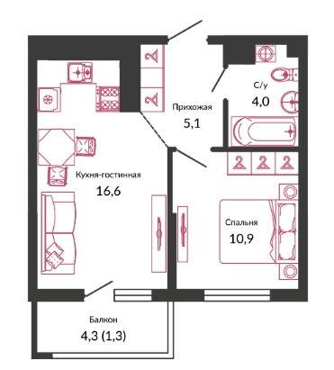 Продажа 1-комнатной квартиры, Новороссийск, Герцена улица,  д.3А