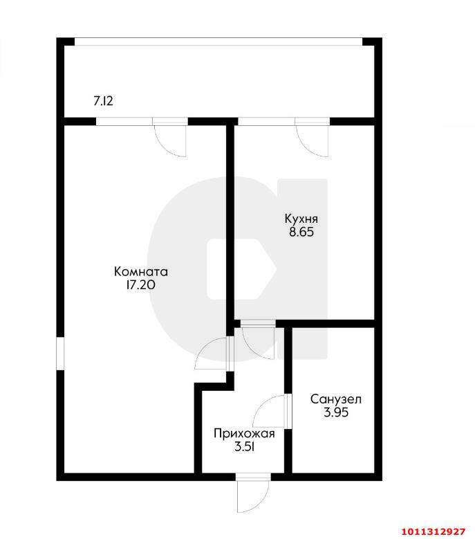 Продажа 1-комнатной квартиры, Краснодар, Азовская улица,  д.2