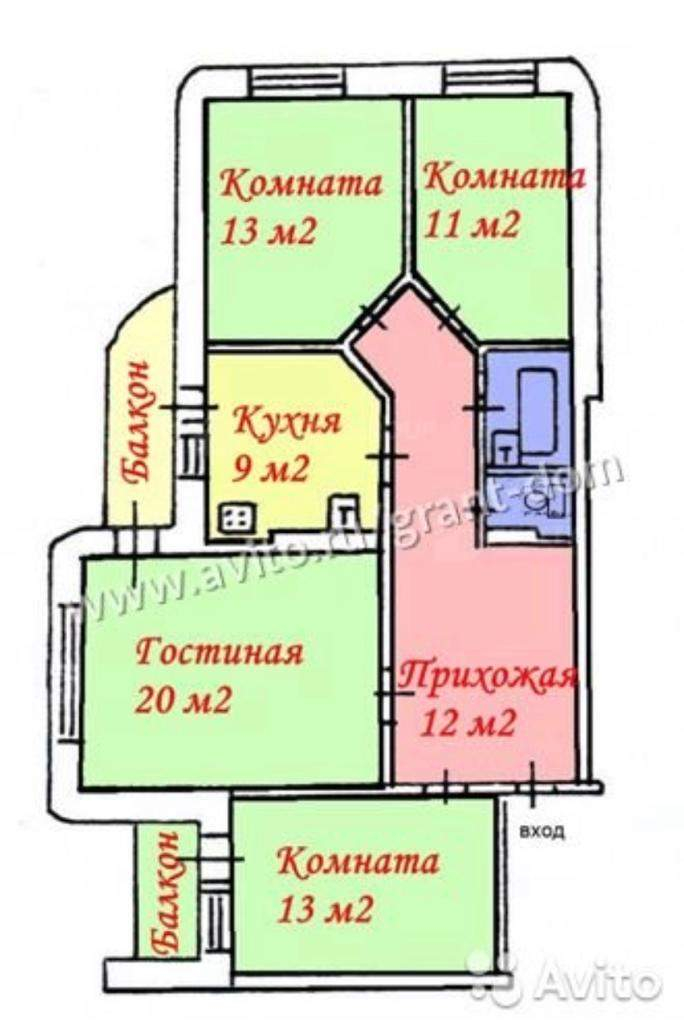 Продажа 4-комнатной квартиры, Белгород, Губкина улица,  д.18в