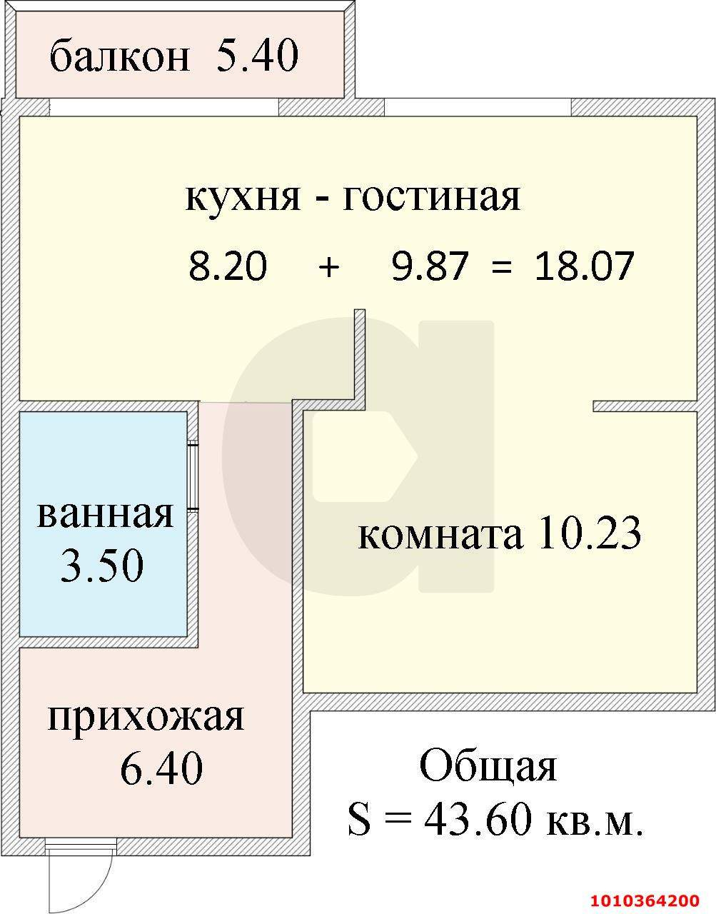 Продажа 1-комнатной квартиры, Краснодар, им. Тургенева улица,  д.197