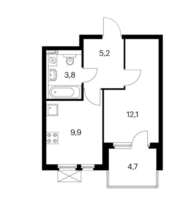 Продажа 1-комнатной квартиры, Новороссийск, Ленина проспект,  д.50 литера 1