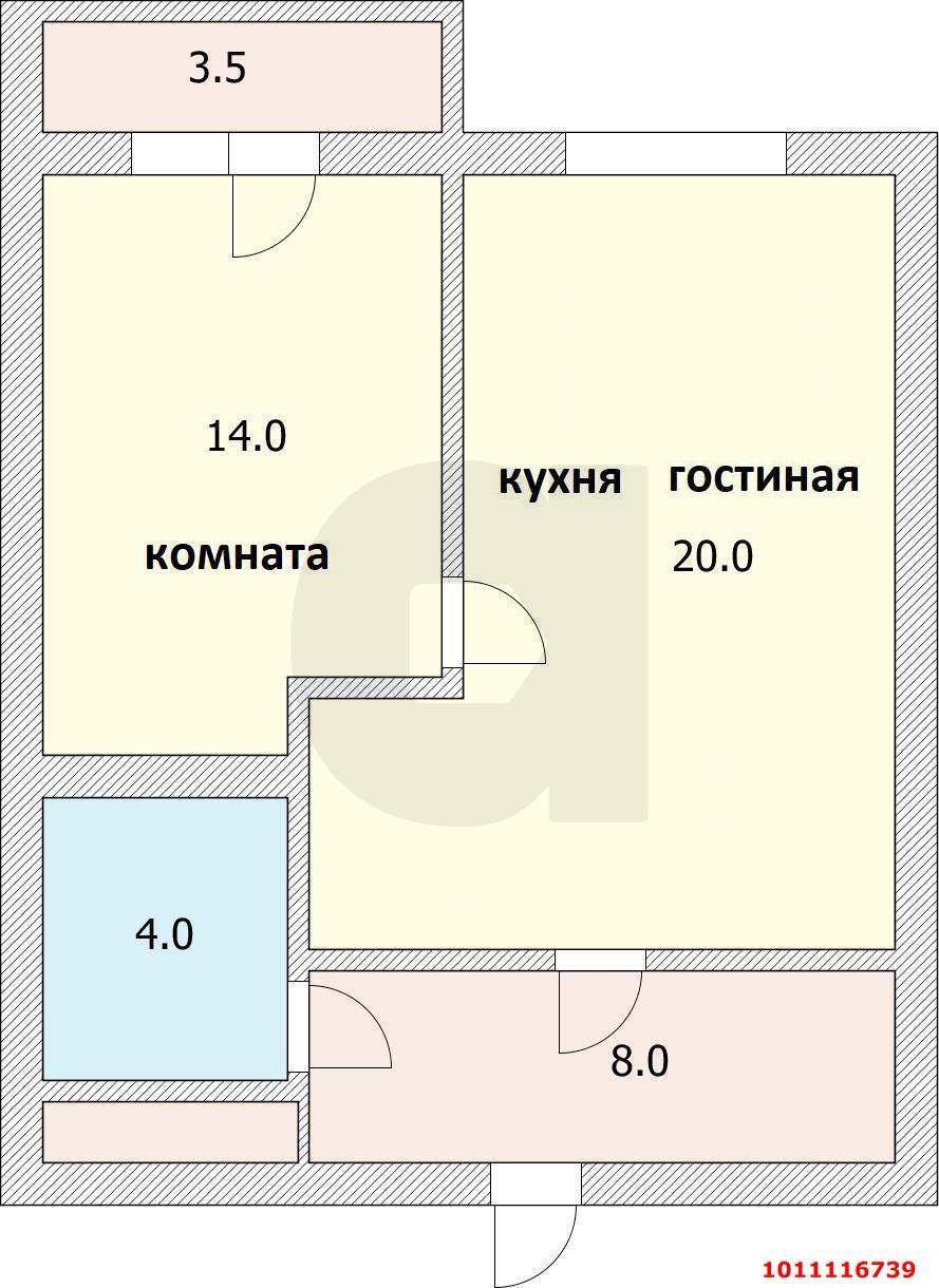 Продажа 1-комнатной квартиры, Краснодар, им. Евгении Жигуленко улица,  д.3