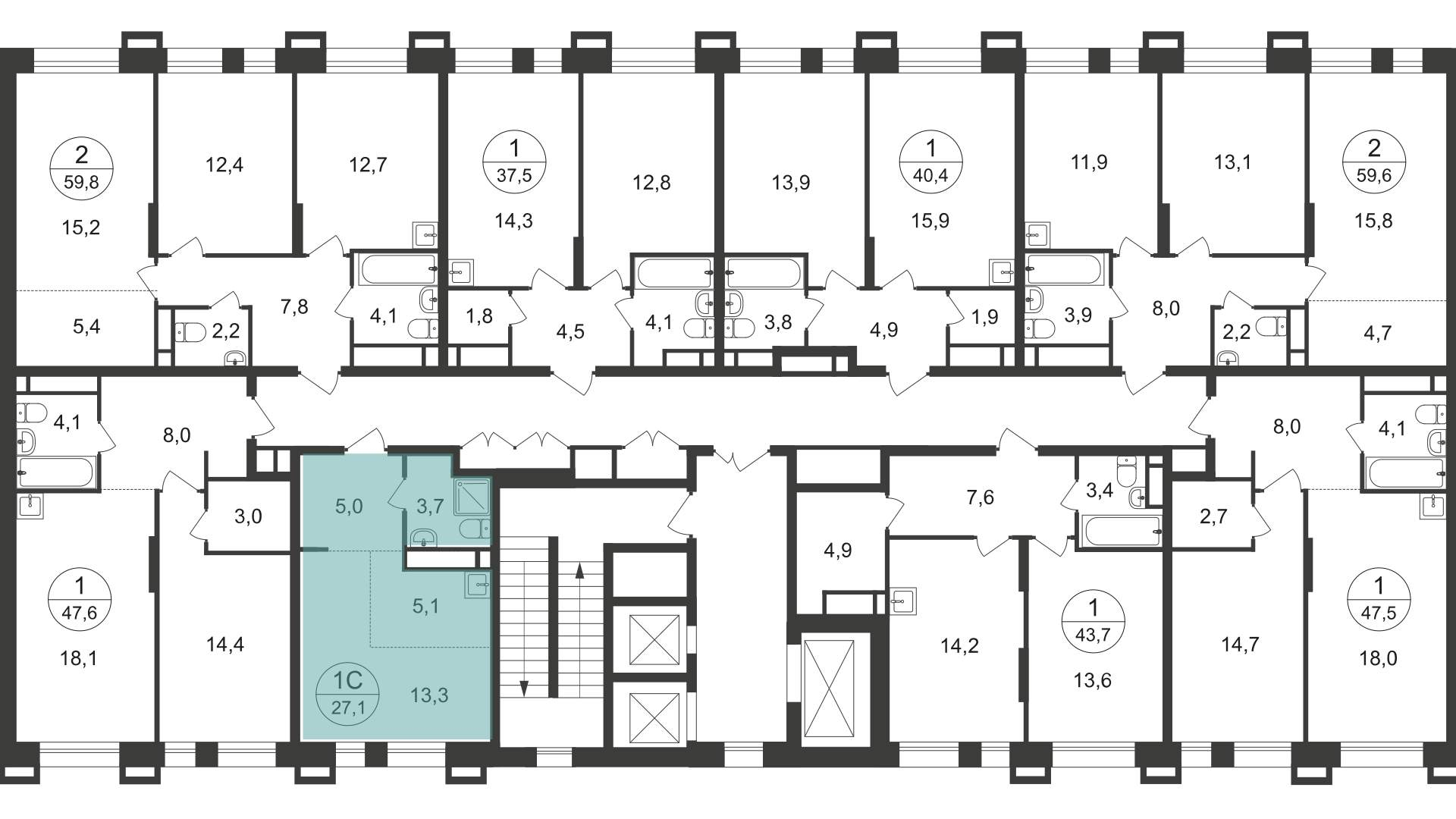 Продажа новостройки, Московский, 7 фаза,  д.к1