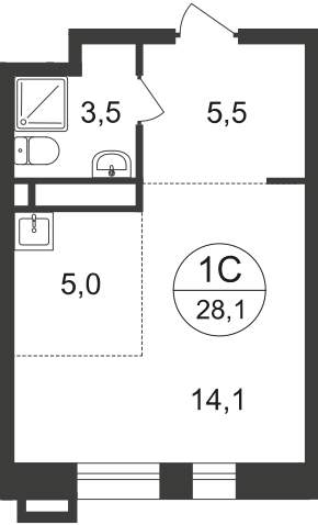 Продажа новостройки, Московский, 7 фаза,  д.к1