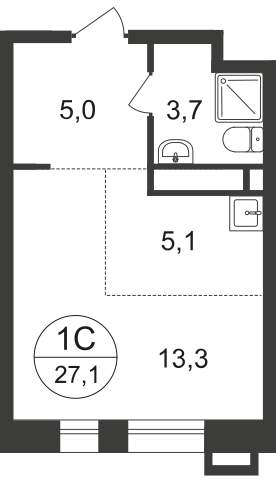 Продажа новостройки, Московский, 7 фаза,  д.к1