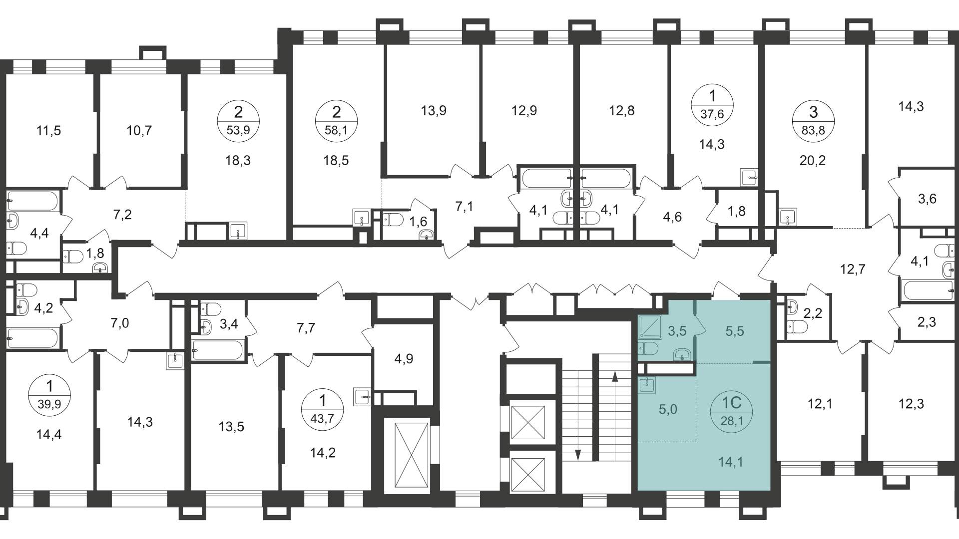 Продажа новостройки, Московский, 7 фаза,  д.к1