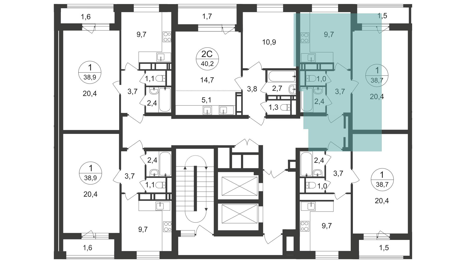 Продажа 3-комнатной новостройки, Московский, 7 фаза,  д.к1