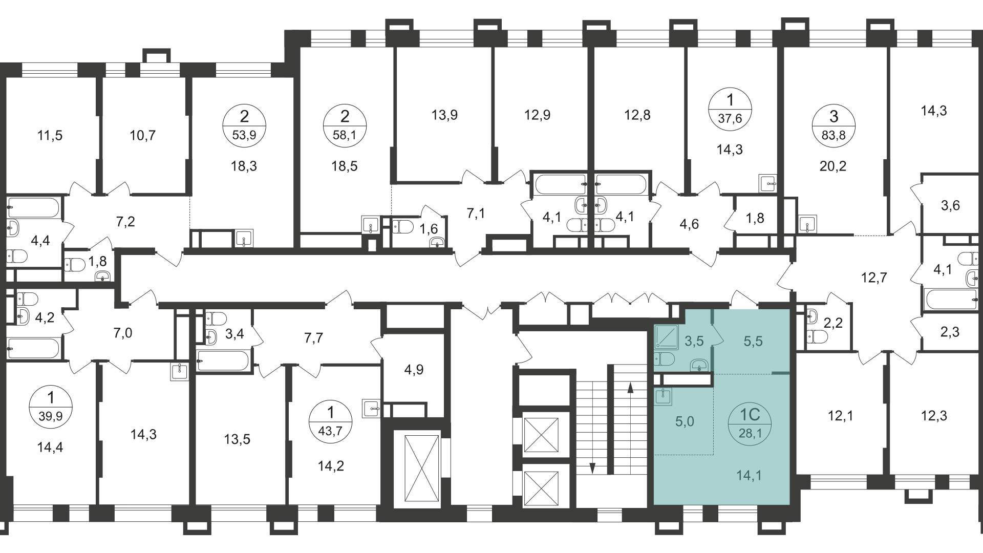 Продажа новостройки, Московский, 7 фаза,  д.к1