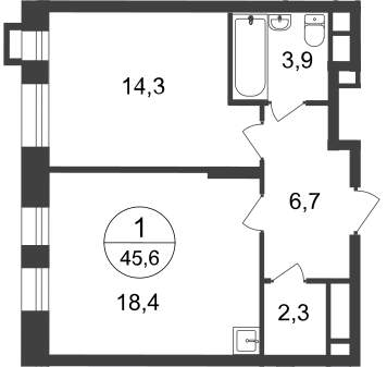 Продажа 1-комнатной новостройки, Московский, 7 фаза,  д.к2