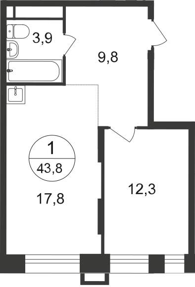 Продажа 1-комнатной новостройки, Московский, 7 фаза,  д.к2