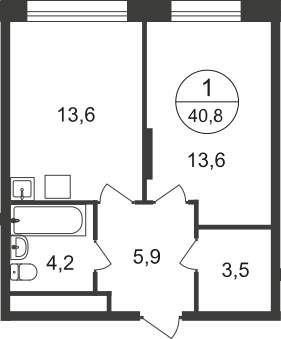 Продажа 1-комнатной новостройки, Московский, 11 фаза,  д.к4