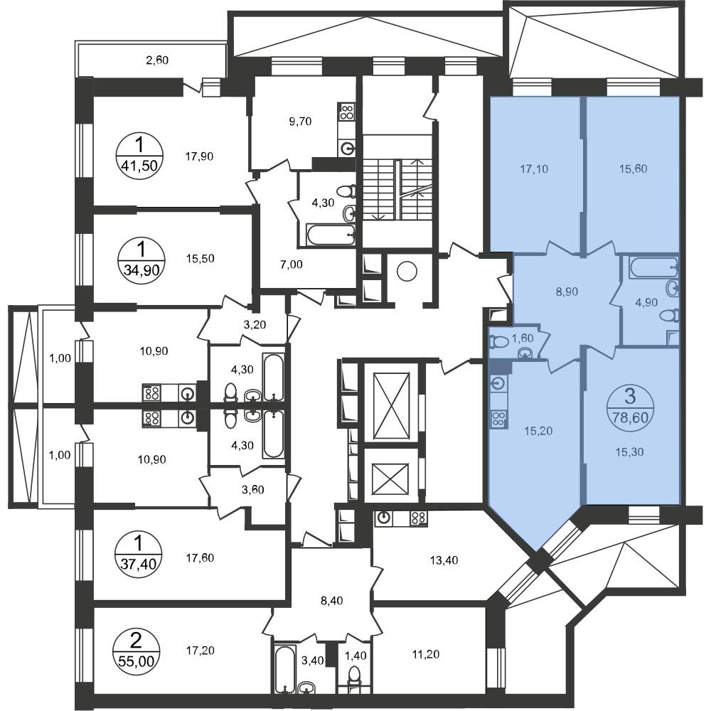 Продажа 3-комнатной новостройки, Люберцы, Камова улица,  д.к60