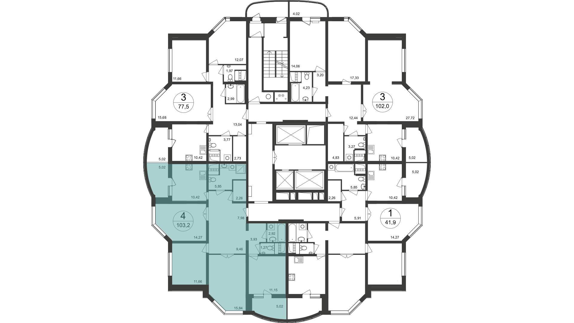 Продажа 4-комнатной новостройки, Московский, Москвитина улица,  д.5к2