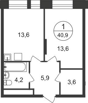 Продажа 1-комнатной новостройки, Московский, 11 фаза,  д.к4