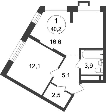 Продажа 1-комнатной новостройки, Московский, 7 фаза,  д.к2