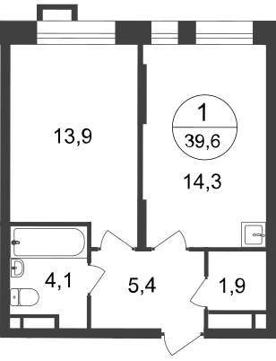 Продажа 1-комнатной новостройки, Московский, 7 фаза,  д.к2