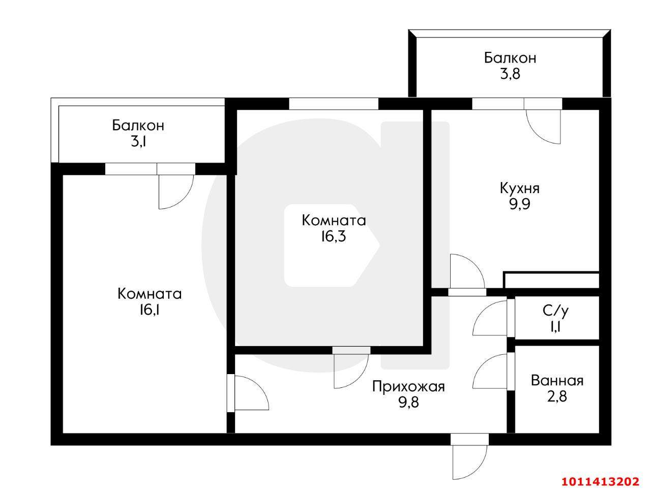 Продажа 2-комнатной квартиры, Краснодар, им. Калинина улица,  д.350/10